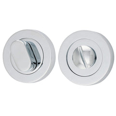 Privacy Turn Oval Concealed Fix Round Polished Chrome D52xP23mm