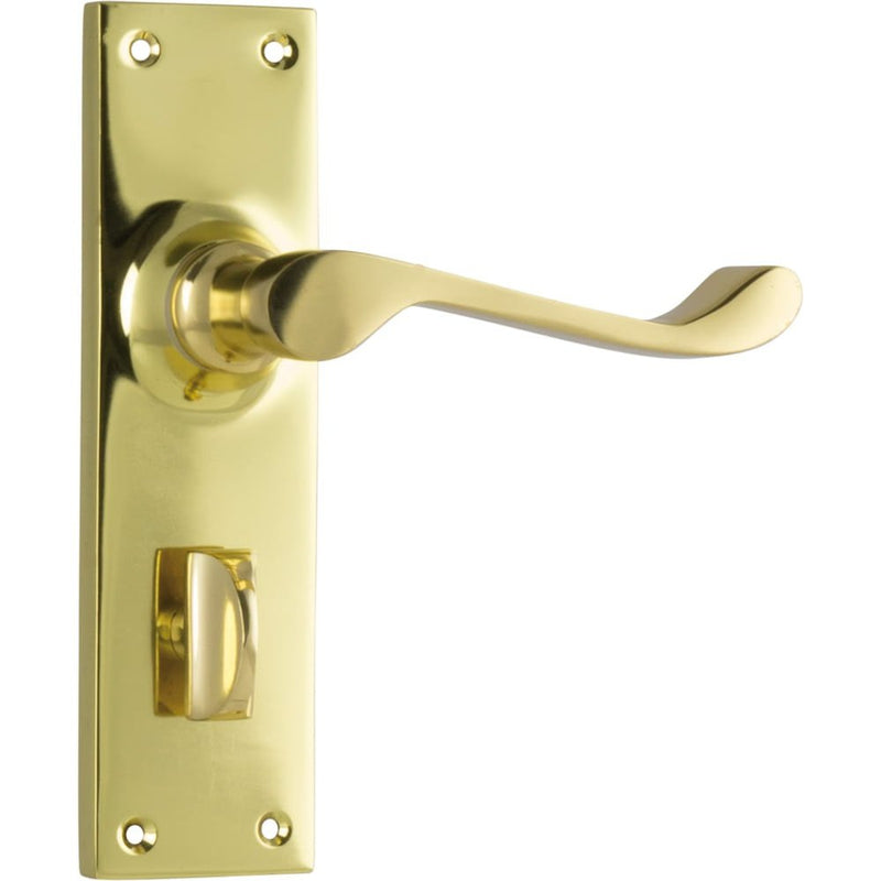 Door Lever Victorian Privacy Pair Polished Brass