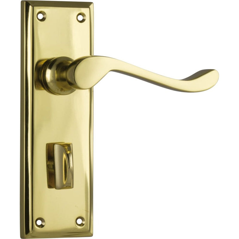 Door Lever Camden Privacy Pair Polished Brass