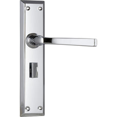 Door Lever Menton Privacy Pair Chrome Plated