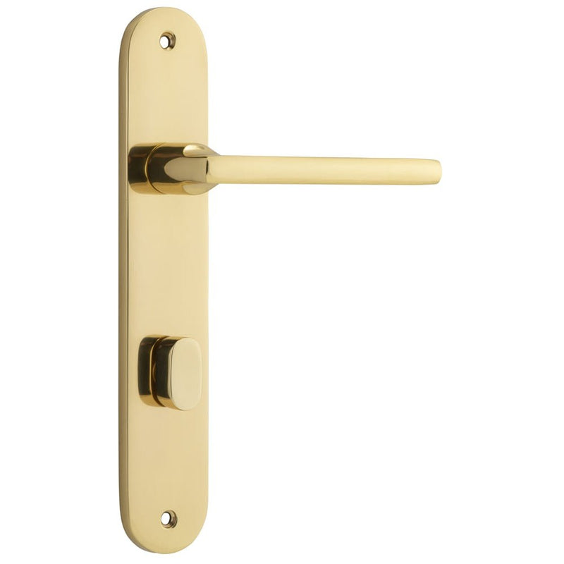 Door Lever Baltimore Oval Privacy Polished Brass