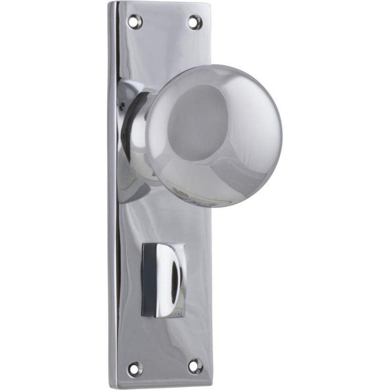 Door Knob Victorian Privacy Pair Chrome Plated