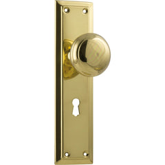 Door Knob Richmond Lock Pair Polished Brass