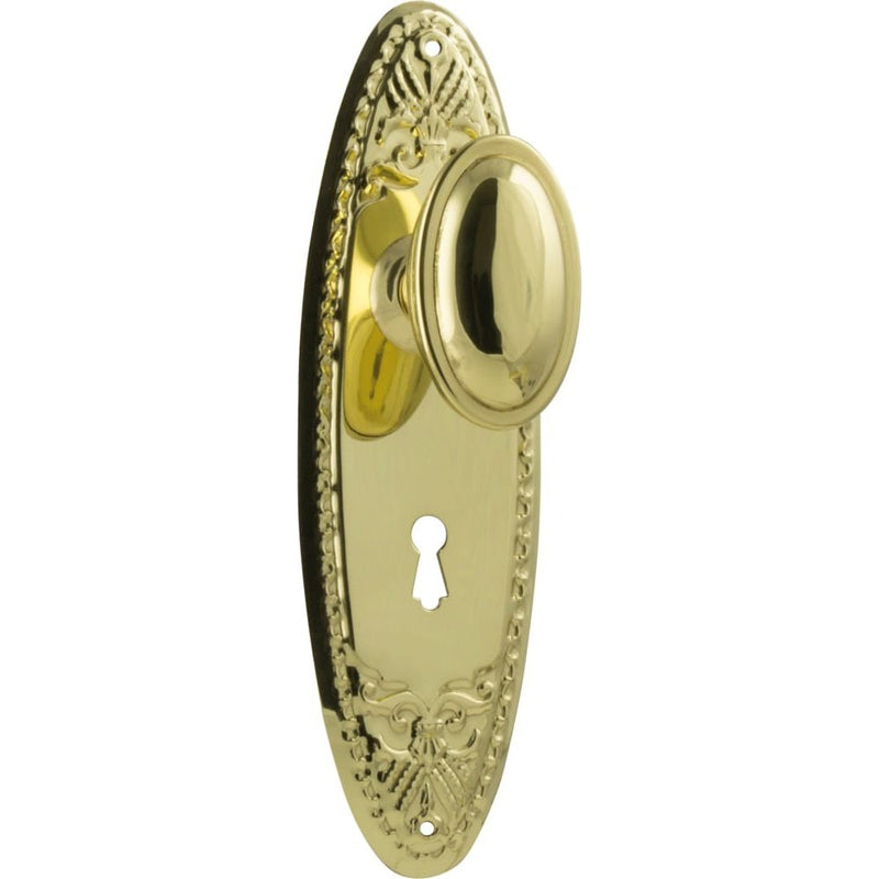 Door Knob Fitzroy Lock Pair Polished Brass