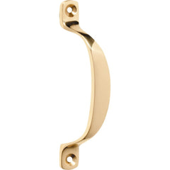 Pull Handle Offset Polished Brass 100mm