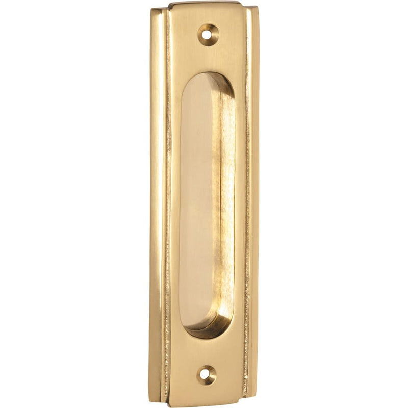 Sliding Door Pull Traditional Polished Brass H150xW43mm
