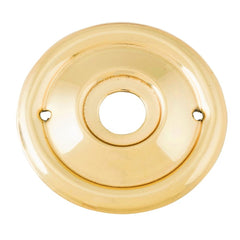 Backplate For Milled Edge Mortice Knob Pair Polished Brass D52mm