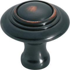 Cupboard Knob Domed Antique Copper 38mm
