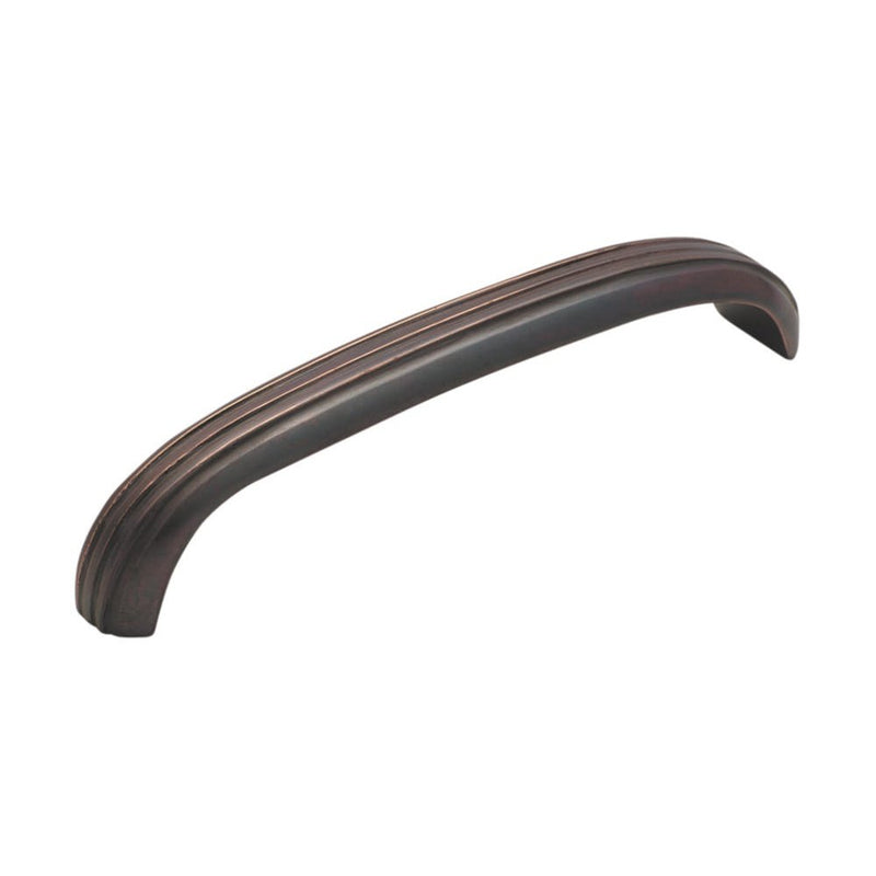 Cabinet Pull Handle Deco Curved Large Antique Copper