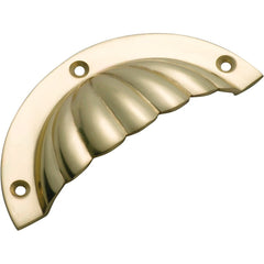 Drawer Pull Fluted Polished Brass