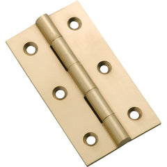 Cabinet Hinge Fixed Pin Polished Brass H63xW35mm