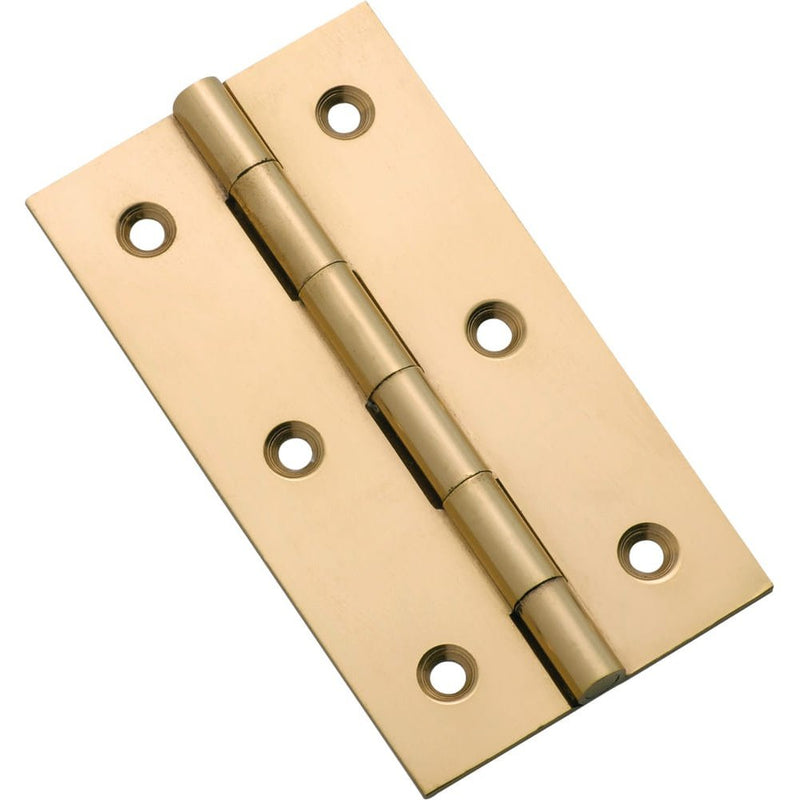 Cabinet Hinge Fixed Pin Polished Brass H76xW41mm