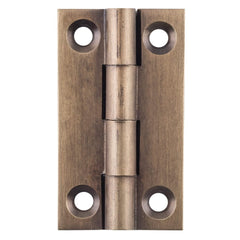 Cabinet Hinge Fixed Pin Antique Brass H38xW22mm
