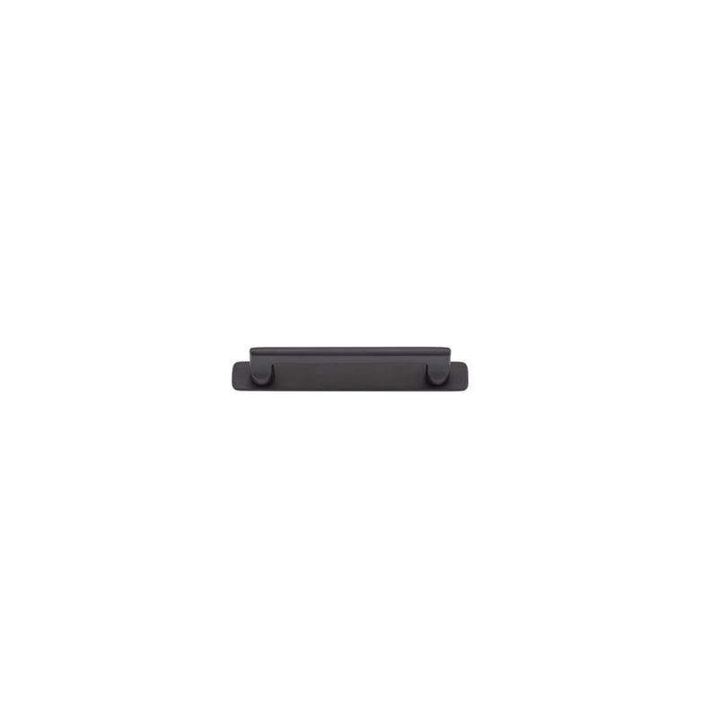 CABINET PULL BALTIMORE MATT BLACK L146XW8XP39MM BD18MM CTC128MM WITH BACKPLATE W