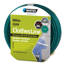 Clothes Line PVC/Wire Green 30mtr