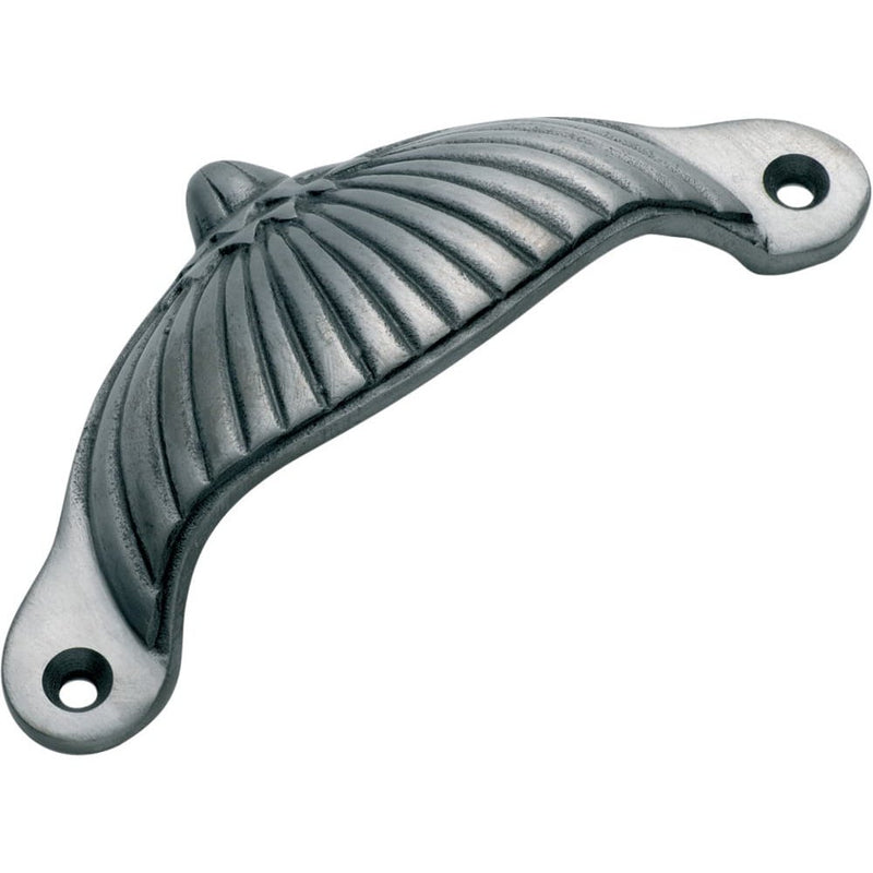 Drawer Pull Fluted Iron Polished Metal H40xL105mm