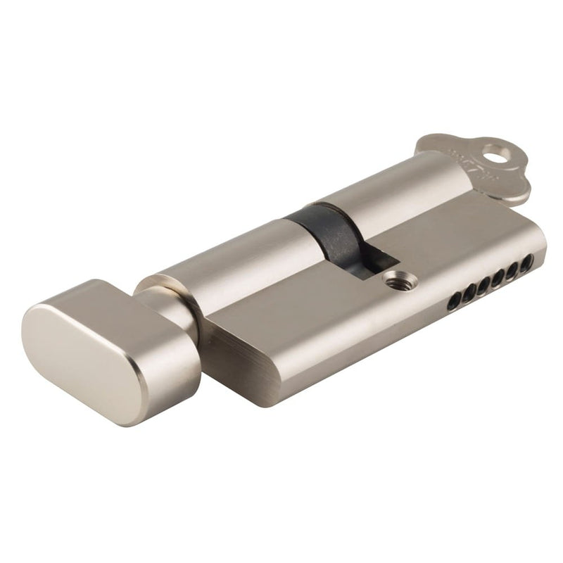 Euro Cylinder Key Thumb 6 Pin Satin Nickel L70mm