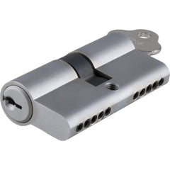 Euro Cylinder Dual Function 5 Pin Satin Chrome L80mm