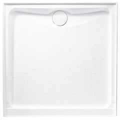 Evo Polymarble Square Shower Base White 900x900