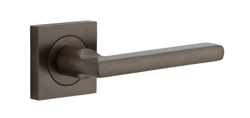 Door Lever Baltimore Square Rose Signature Brass