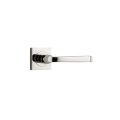 Door Lever Annecy Square Rose Polished Nickel