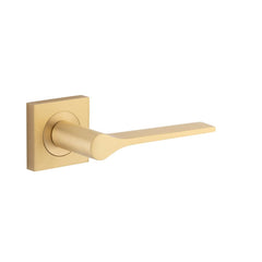 Door Lever Como Square Rose Brushed Brass