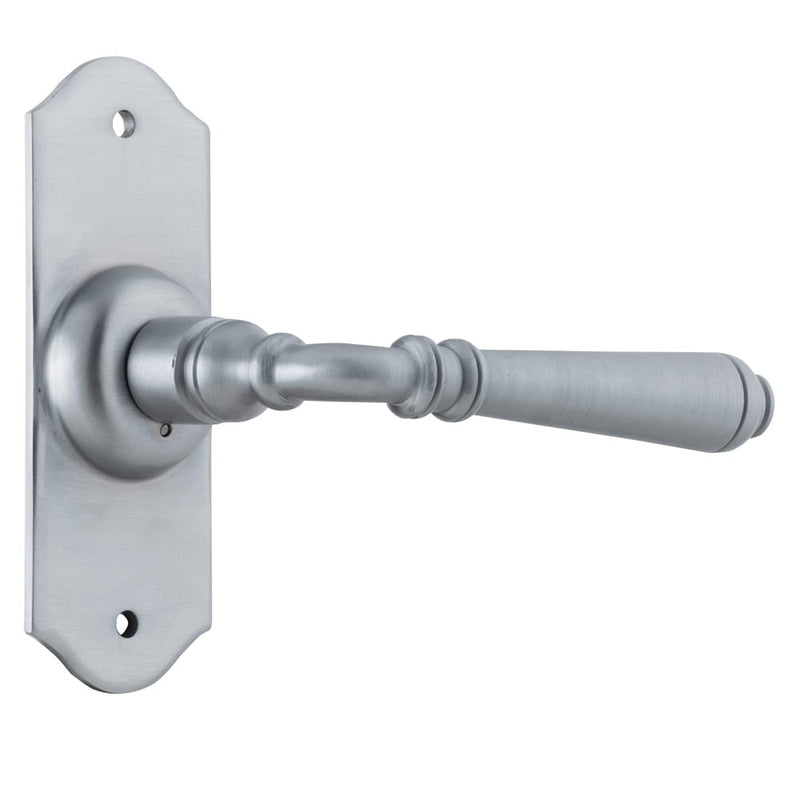 Door Lever Reims Latch Pair Satin Chrome