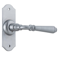 Door Lever Reims Latch Pair Satin Chrome