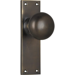 Door Knob Victorian Latch Pair Antique Brass