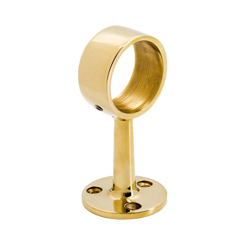 Upright Bracket Short Polished Brass 38mm