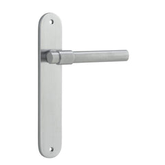 Door Lever Helsinki Oval Latch Pair Brushed Chrome