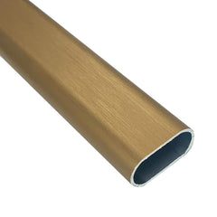 Oval Tube Aluminium Brushed Dark Brass 30 x 15 x 3000mm