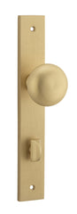 Door Knob Cambridge Rectangular Privacy Brushed Brass