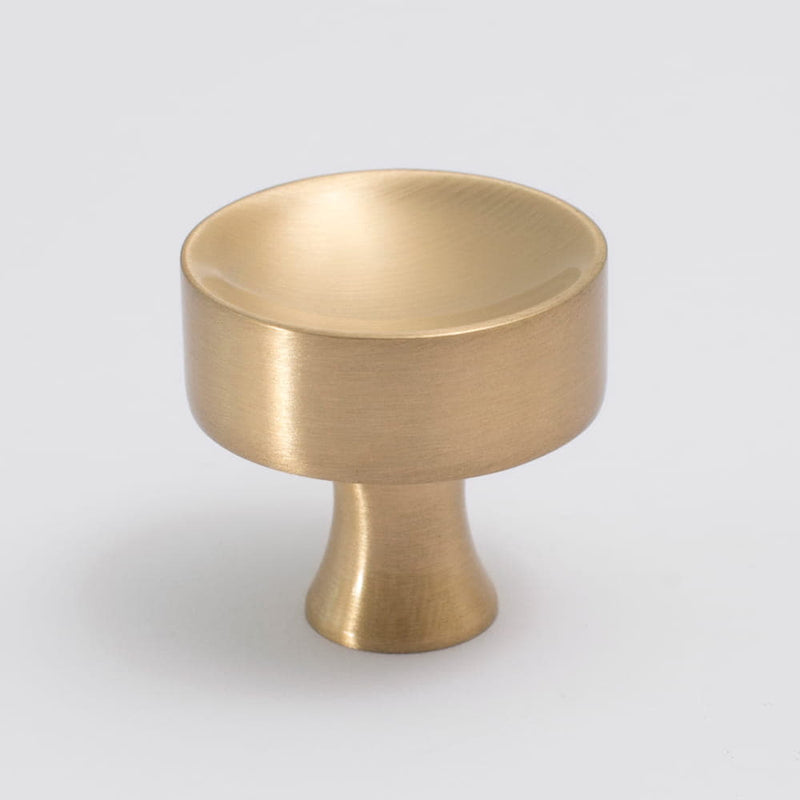 Atticus Knob Burnished Brass 32mm