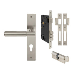 Verge Plain Lever Longplate Entrance Set CTC85 K/T Brushed Nickel