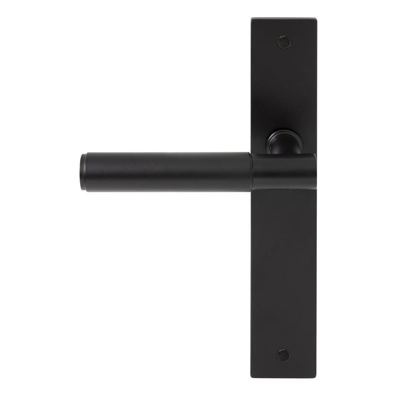 Verge Plain Lever Longplate Passage Set Matt Black