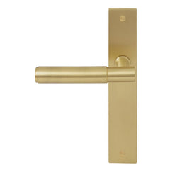 Verge Plain Lever Longplate Passage Set Matt Satin Brass