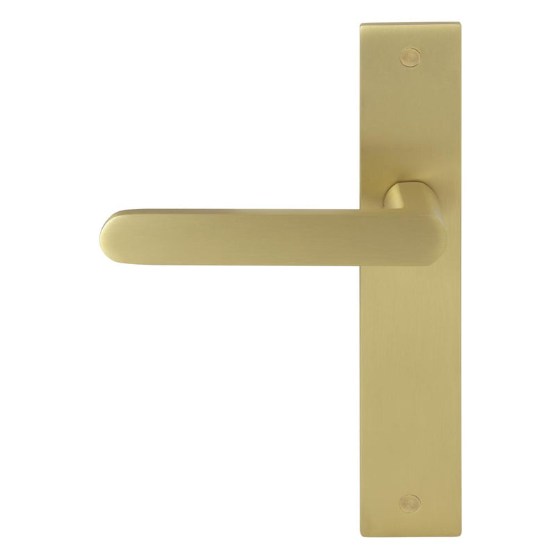 Windsor Modella Lever Longplate Passage Set Matt Satin Brass