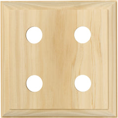 Switch Socket Block Traditional Quad Pine