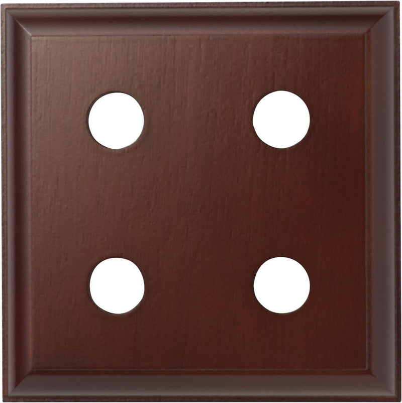Switch Socket Block Traditional Quad Cedar