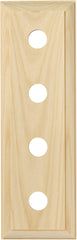 Switch Socket Block Traditional Quad Pine