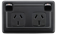 Socket Flat Plate Rocker Double Matt Black