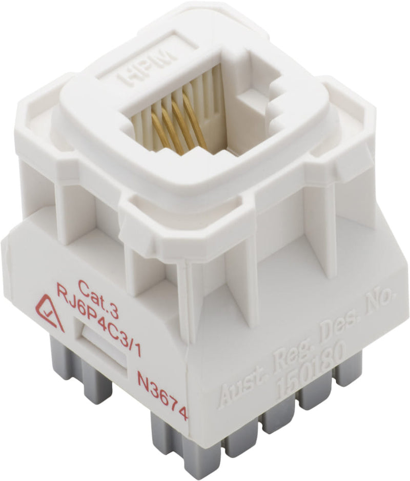Component Phone Socket Mechanism White