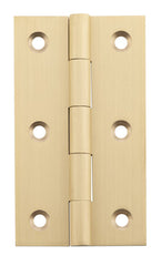 Hinge Fixed Pin Satin Brass H89xW50mm