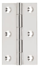 Hinge Fixed Pin Polished Nickel H89xW50mm