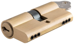 ** N/A - Limited Stock** Euro Cylinder Key Key 3 Pin Brushed Brass 45mm