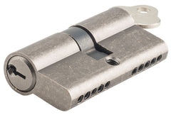 ** N/A - Limited Stock** Euro Cylinder Key Key 5 Pin Rumbled Nickel 60mm