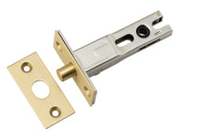 Privacy Bolt Round Bolt Brushed Brass Backset 60mm