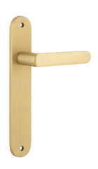 Door Lever Osaka Oval Latch Pair Brushed Brass