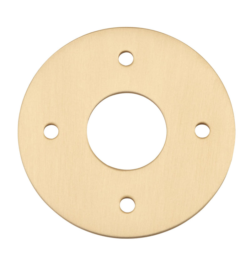Adaptor Plate Pair Round Rose Brushed Brass D60mm